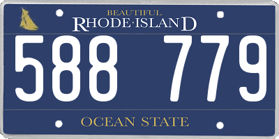 RI license plate 588779