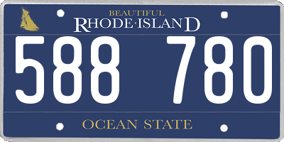 RI license plate 588780