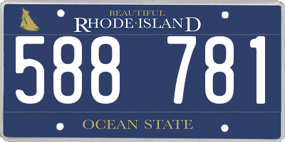 RI license plate 588781