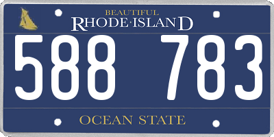 RI license plate 588783