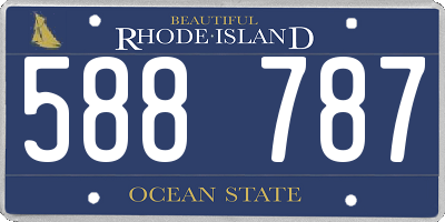 RI license plate 588787