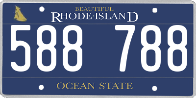 RI license plate 588788