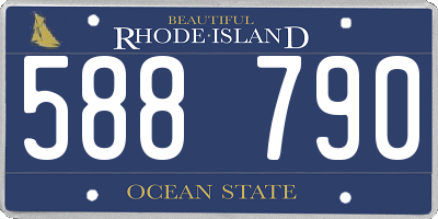 RI license plate 588790