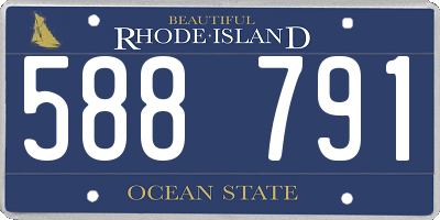 RI license plate 588791