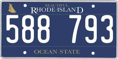 RI license plate 588793