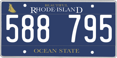 RI license plate 588795