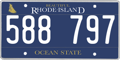 RI license plate 588797