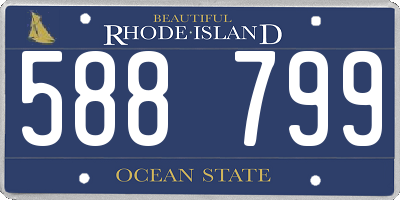 RI license plate 588799