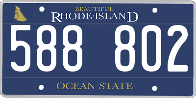 RI license plate 588802