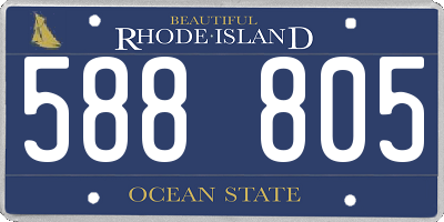 RI license plate 588805