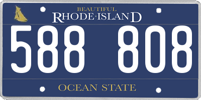 RI license plate 588808