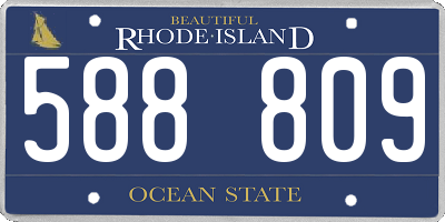 RI license plate 588809