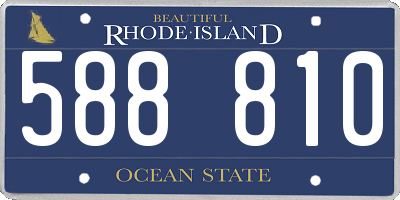 RI license plate 588810