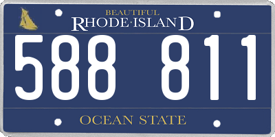 RI license plate 588811