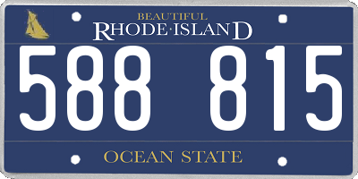RI license plate 588815
