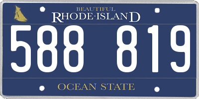 RI license plate 588819