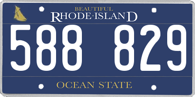 RI license plate 588829