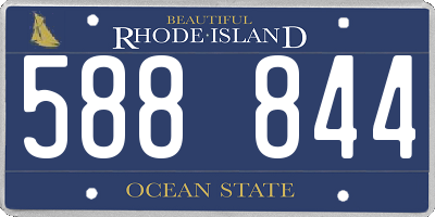 RI license plate 588844