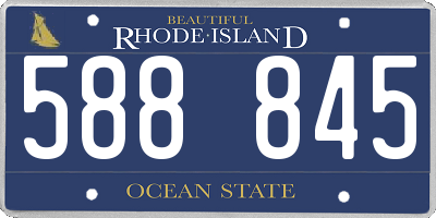 RI license plate 588845