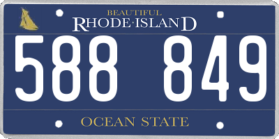 RI license plate 588849