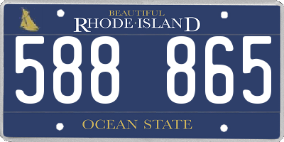 RI license plate 588865