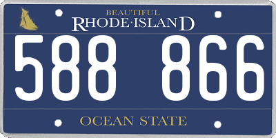 RI license plate 588866