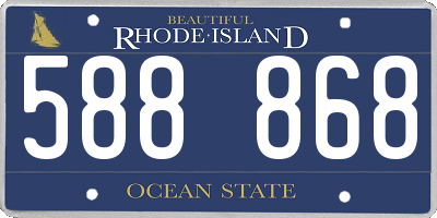 RI license plate 588868