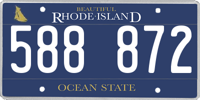 RI license plate 588872
