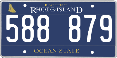RI license plate 588879