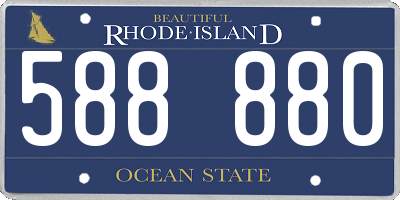 RI license plate 588880