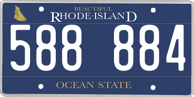 RI license plate 588884