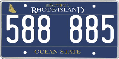 RI license plate 588885