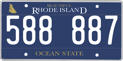 RI license plate 588887