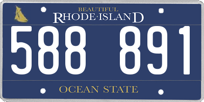 RI license plate 588891