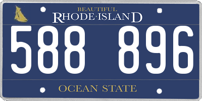 RI license plate 588896