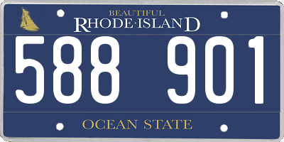 RI license plate 588901