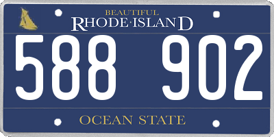 RI license plate 588902