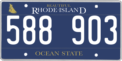 RI license plate 588903