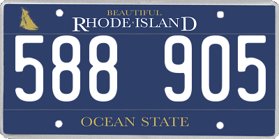 RI license plate 588905