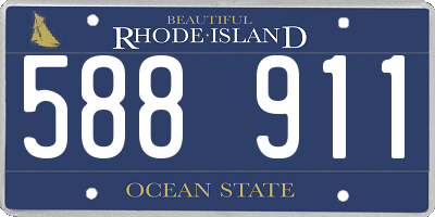 RI license plate 588911