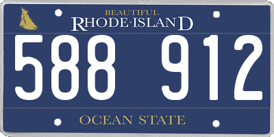 RI license plate 588912
