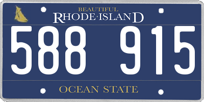 RI license plate 588915