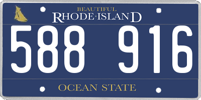 RI license plate 588916