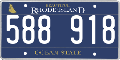 RI license plate 588918