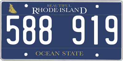 RI license plate 588919