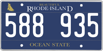RI license plate 588935