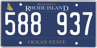 RI license plate 588937