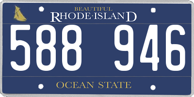 RI license plate 588946