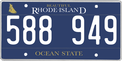 RI license plate 588949
