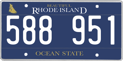 RI license plate 588951